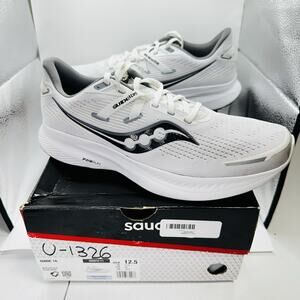 Size 12.5 - Saucony Guide 16 Men's Running Shoes White/Black (S20810-11)